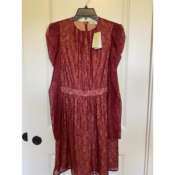 Michael Kors Brown Lace Mini Dress - Picture 2 of 12